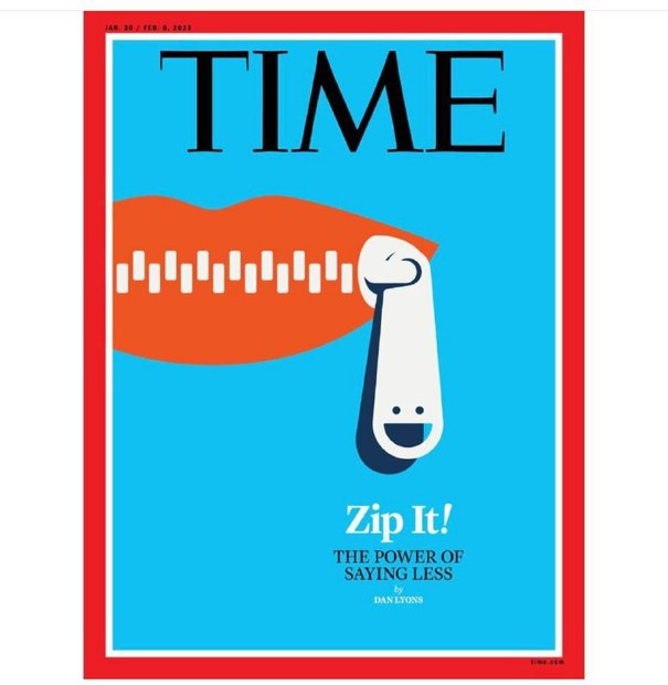 طرح روی جلد مجله تایم: ببندید! قدرتِ کم سخن گفتن! + عکس