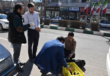 توزیع مواد ضدعفونی کننده رایگان در سطح شهر زنجان