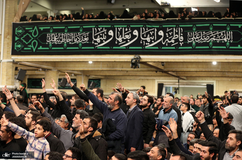 آخرین شب مراسم عزاداری شهادت حضرت فاطمه‌زهرا (س) در حسینیه امام خمینی