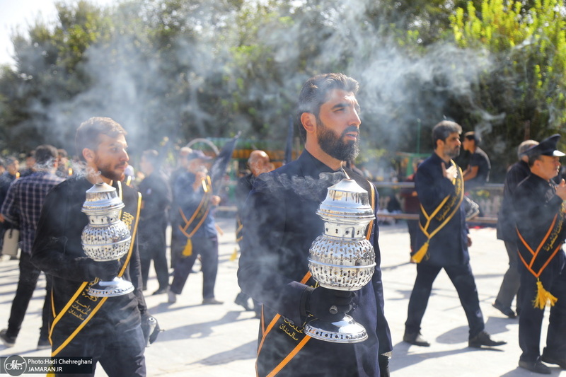 دسته عزاداری خادمین حرم حضرت معصومه (س) در روز شهادت امام رضا (ع)