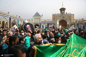 مراسم تشییع و خاکسپاری پیکر آیت الله ری شهری (ره) در حرم حضرت عبدالعظیم حسنی (ع)