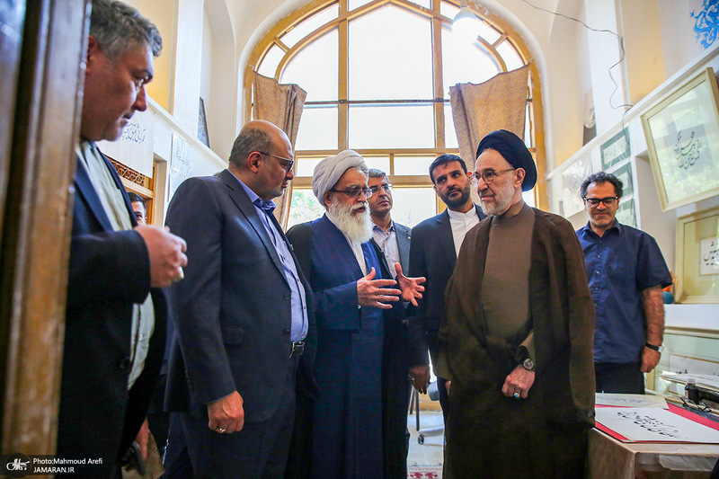 بازدید سید محمد خاتمی از باغ دولت آباد یزد