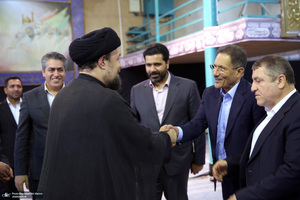 دیدار مدیرعامل بانک ملی ایران ابوالفضل نجارزاده و اعضای هیئت عامل با سید حسن خمینی