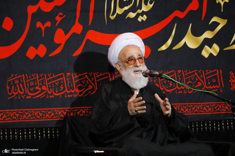 دسته عزاداری شهادت حضرت علی (ع) با حضور آیت‌الله العظمی وحید خراسانی