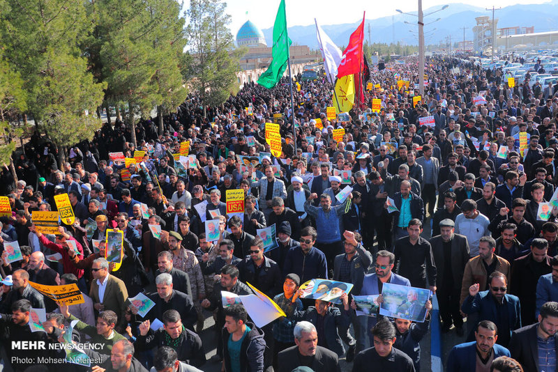 راهپیمایی مردم سراسر کشور در محکومیت ترور سردار قاسم سلیمانی 