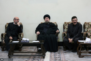 دیدار با رئیس و جمعی از کارکنان بنیاد مستضعفان با سیدحسن خمینی