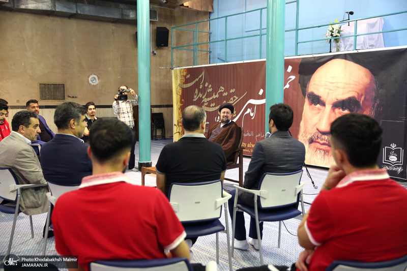 دیدار اعضای تیم ملی فوتبال نوجوانان ایران با سید حسن خمینی