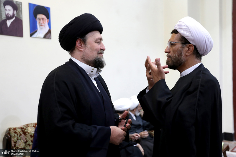 مراسم تشییع و تدفین همسر آیت الله موسوی بجنوردی (ره) در حرم امام خمینی (س)-3