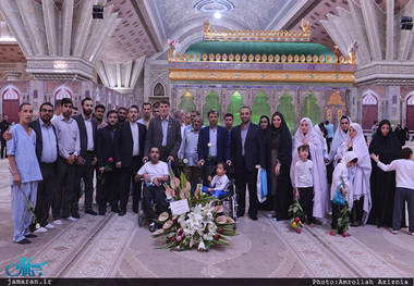 حضور مددجویان موسسه بچه های آسمان در حرم مطهر امام خمینی(س)