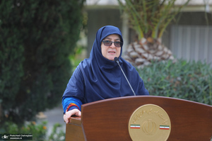 هیئت دولت در جمع خبرنگاران - فاطمه مهاجرانی