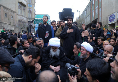 دسته عزاداری روز شهادت امام حسن عسکری(ع) با حضور آیت الله العظمی وحید خراسانی