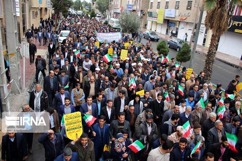 راهپیمایی مردمی در حمایت از اقتدار و امنیت کشور در شهرهای مختلف + تصاویر