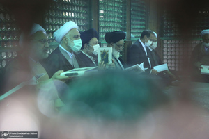 تجدید میثاق رئیس قوه قضائیه و مسئولان عالی قضایی با آرمان‌های حضرت امام خمینی (س)