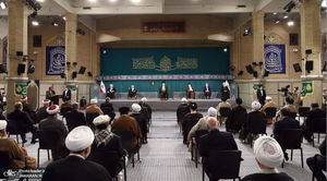 دیدار میهمانان کنفرانس وحدت اسلامى‌ و جمعی از مسئولان نظام با رهبر معظم انقلاب