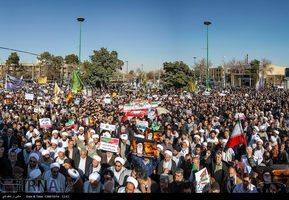 تجمع و راهپیمایی مردمی در اعتراض به آشوب های اخیر در استان