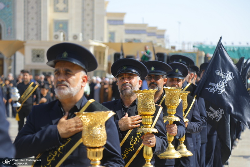 دسته عزاداری خادمین حرم حضرت معصومه (س) در روز شهادت امام رضا (ع)