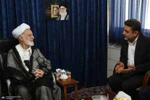دیدار معاون فرهنگی موسسه با آیت الله دری نجف آبادی