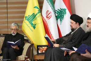 حضور سید خمینی در دفتر حزب الله لبنان در تهران