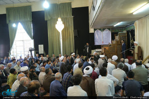 اقامه نماز عید سعید قربان در روستای احمدآباد دماوند توسط آیت الله العظمی جوادی آملی