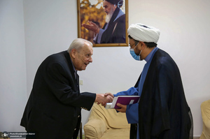 دیدار صلاح زواوی سفیر سابق فلسطین با سید حسن خمینی