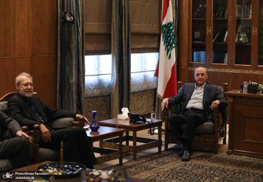 دیدار علی لاریجانی با رییس مجلس لبنان