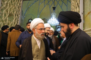 مراسم ترحیم و بزرگداشت آیت الله سید محمدعلی شیرازی در مسجد اعظم قم