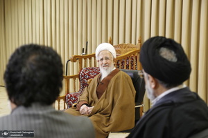 دیدار اعضای موسسه ریحانة النبی با آیت الله العظمی جوادی آملی