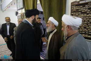 حضور سید علی خمینی در مراسم بزرگداشت ابومحمد صدیقی برادر حجت الاسلام و المسلمین کاظم صدیقی 