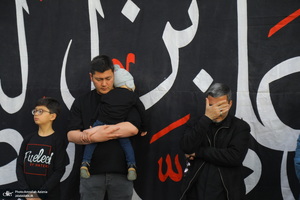 دسته عزاداری شهادت حضرت علی (ع) با حضور آیت‌الله العظمی وحید خراسانی