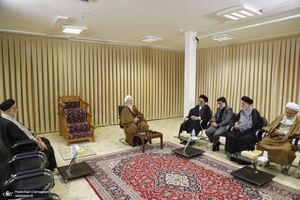 دیدار اعضای موسسه ریحانة النبی با آیت الله العظمی جوادی آملی