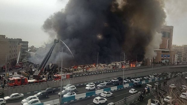 ایرنا: آتش سوزی در بازار جنت آباد تهران مهار شد + فیلم