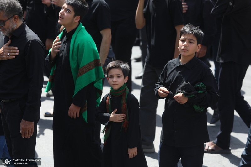 دسته عزاداری شهادت امام عسکری (ع) با حضور آیت‌الله العظمی وحید خراسانی