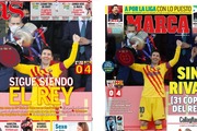 واکنش رسانه های مادریدی به قهرمانی بارسلونا+ عکس