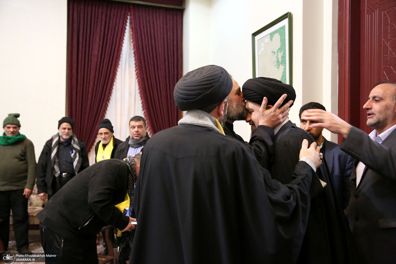 دیدار جمعی از خانواده  های شهدای لبنان با سیدحسن خمینی