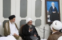 دیدارجمعی از علماء و روحانیت تهران و کرج با آیت الله فاضل لنکرانی (1)