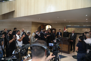 نشست خبری علی لاریجانی در بیروت