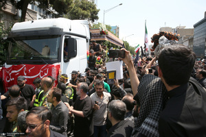 تشییع باشکوه پیکر رئیس جمهوری و یارانش در تهران-7