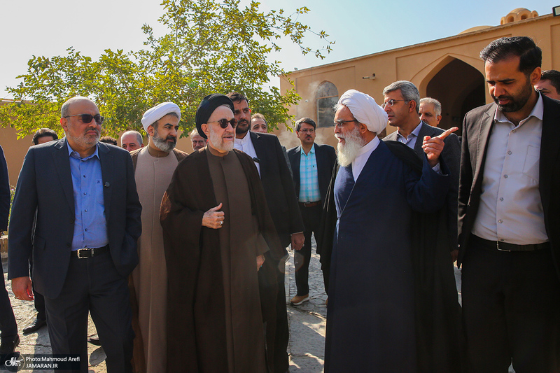 بازدید سید محمد خاتمی از باغ دولت آباد یزد