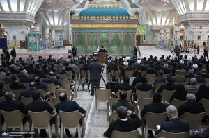 مراسم تجدید میثاق رئیس و نمایندگان مجلس شورای اسلامی با آرمان های امام خمینی (س)