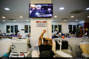 اهدای خون در شب احیاء بیست و سوم ماه مبارک رمضان