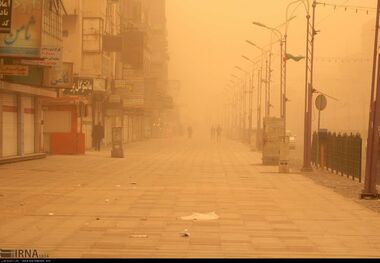گرد و غبار ۹ شهر خوزستان را فراگرفت