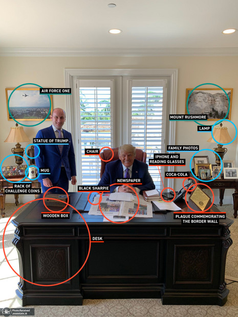 همه چیز در دفتر کار جنجالی ترامپ+ تصاویر 