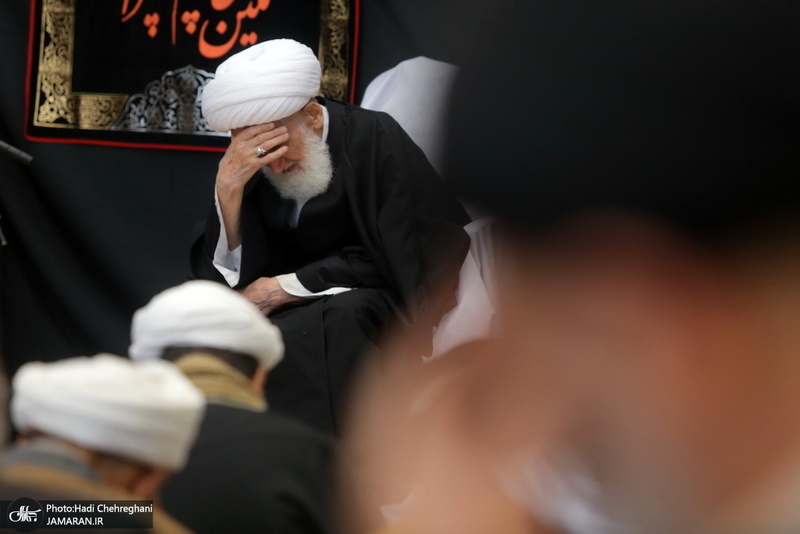عزاداری در بیوت مراجع عظام تقلید و علما در سالروز شهادت حضرت فاطمه(س)