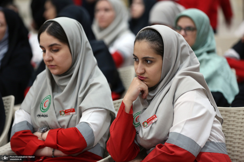 دیدار امدادگران هلال احمر با سید حسن خمینی