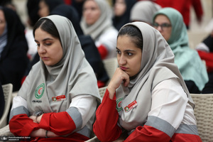 دیدار امدادگران هلال احمر با سید حسن خمینی