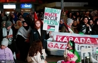 تظاهرات طرفداران فلسطین در ترکیه در همبستگی با ناوگان جهانی الصمود (1)