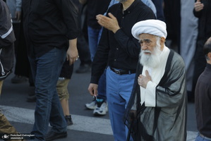 دسته عزاداری شهادت حضرت علی (ع) با حضور آیت‌الله العظمی وحید خراسانی