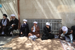 دسته عزاداری شهادت امام عسکری (ع) با حضور آیت‌الله العظمی وحید خراسانی