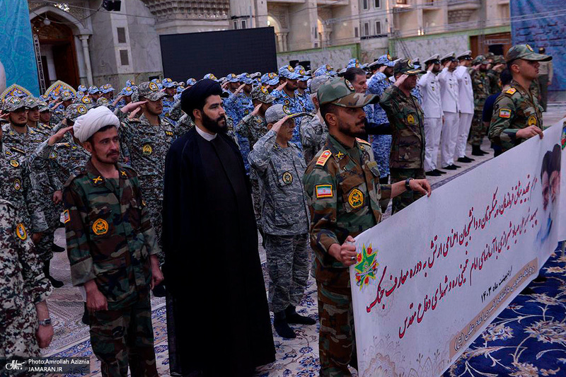 تجدید میثاق فرماندهان، پیشکسوتان و دانشجویان اعزامی ارتش به دروه معارف جنگ با آرمان های امام خمینی (س)