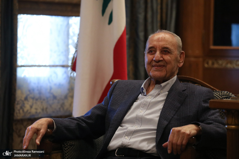 دیدار علی لاریجانی با رییس مجلس لبنان